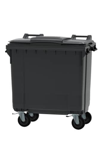 anthracite Conteneur à déchets 4 roues en plastique conforme à la norme DIN EN 840 collecteur dordures collecteur de déchets conteneur pour déchets conteneur à déchets conteneur capacité 770 l 