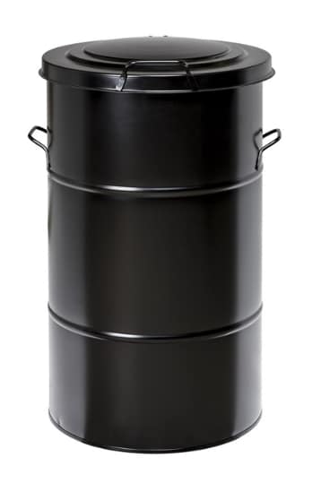 Poubelle métallique noire 160 litres NEUVE - Multi Services Rolls
